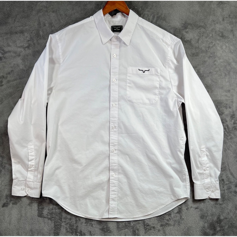 Kimes Ranch Team Dress Shirt Mens XXL  White Logo Western Cowboy